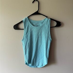 American Eagle Outfitters Blue Fitted Sleeveless Tank Top